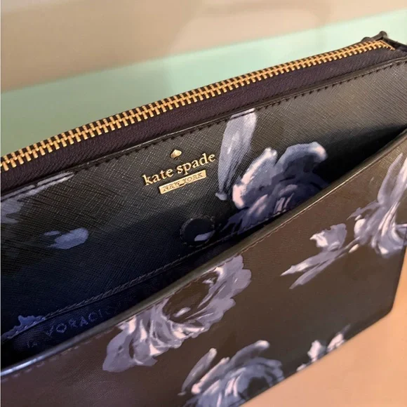 Kate Spade Black and Blue Floral Crossbody Bag and Wallet - Picture 3 of 8
